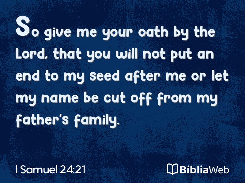 I Samuel 24:21 em imagem para compartilhar