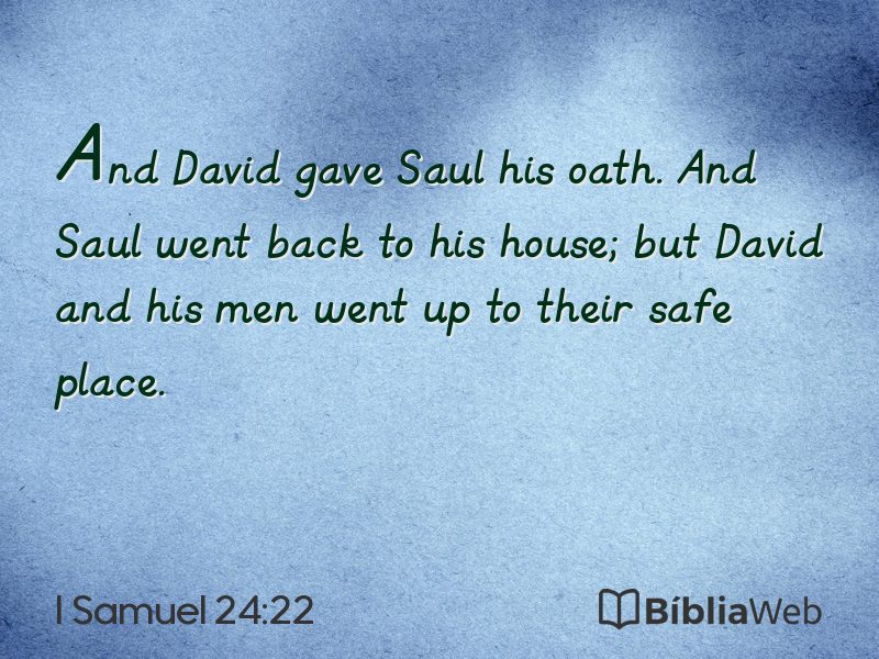 I Samuel 24:22 em imagem para compartilhar
