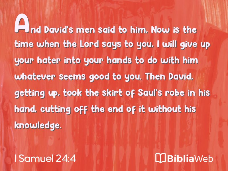 I Samuel 24:4 em imagem para compartilhar