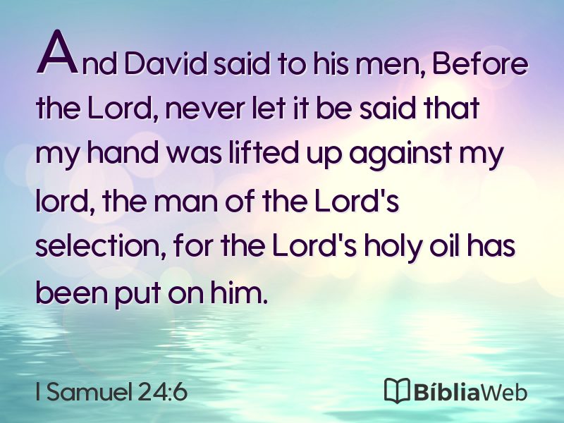 I Samuel 24:6 em imagem para compartilhar