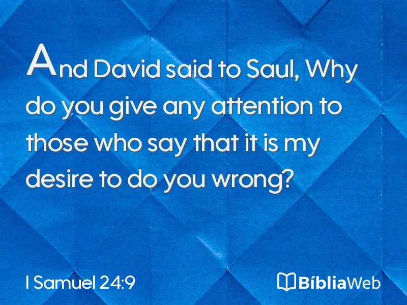 I Samuel 24:9 em imagem para compartilhar