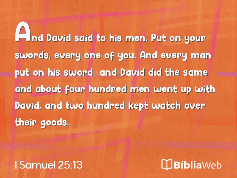I Samuel 25:13 em imagem para compartilhar