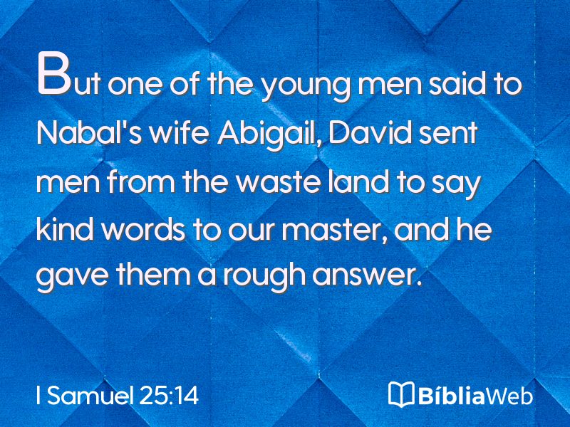 I Samuel 25:14 em imagem para compartilhar