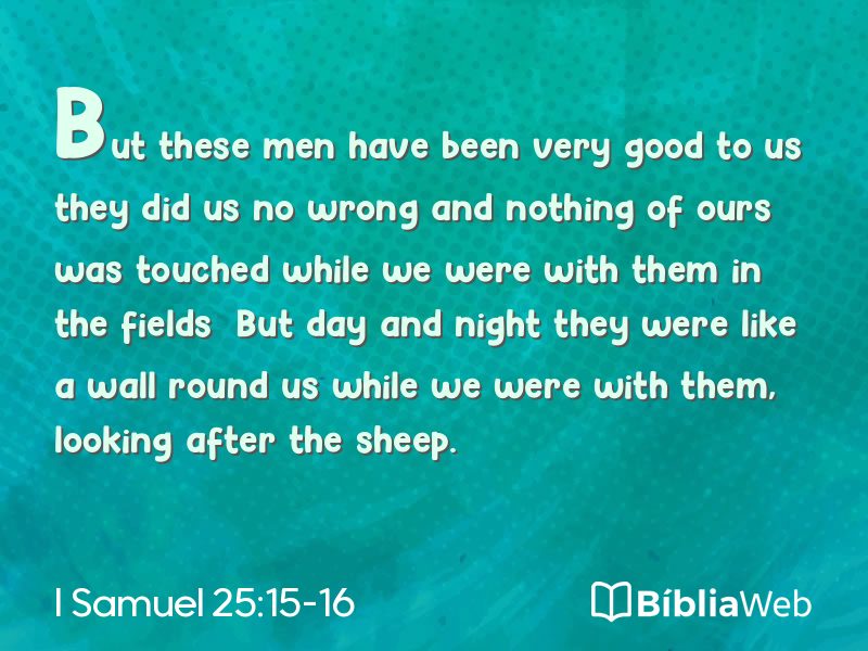 I Samuel 25:15-16 em imagem para compartilhar