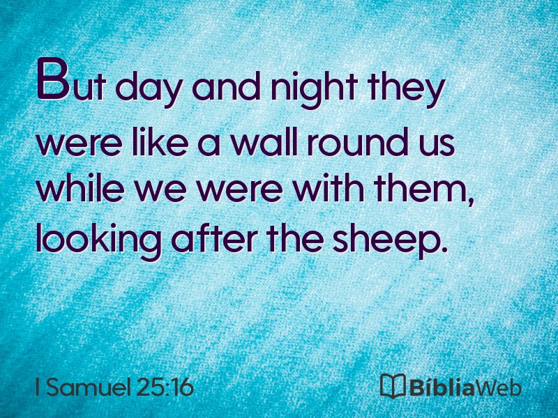 I Samuel 25:16 em imagem para compartilhar