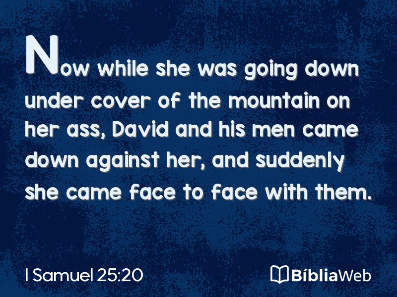 I Samuel 25:20 em imagem para compartilhar