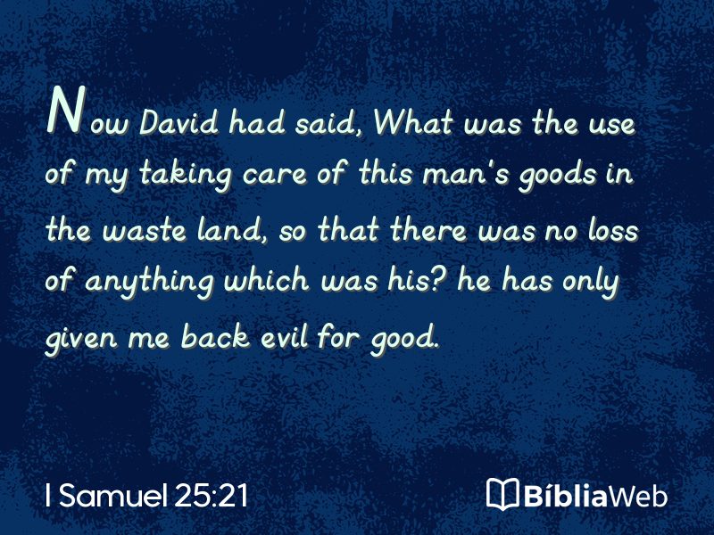 I Samuel 25:21 em imagem para compartilhar