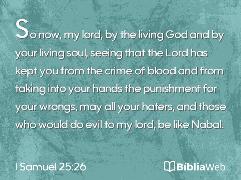 I Samuel 25:26 em imagem para compartilhar