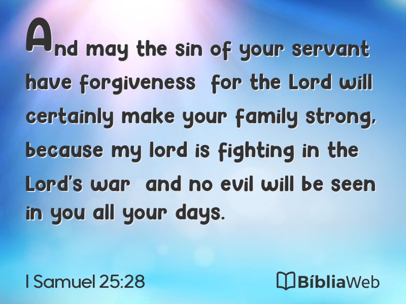 I Samuel 25:28 em imagem para compartilhar