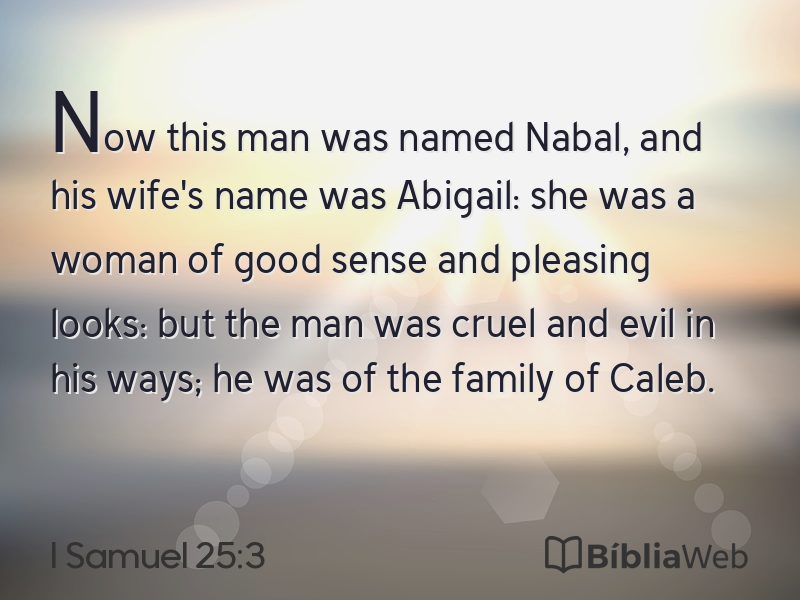 I Samuel 25:3 em imagem para compartilhar
