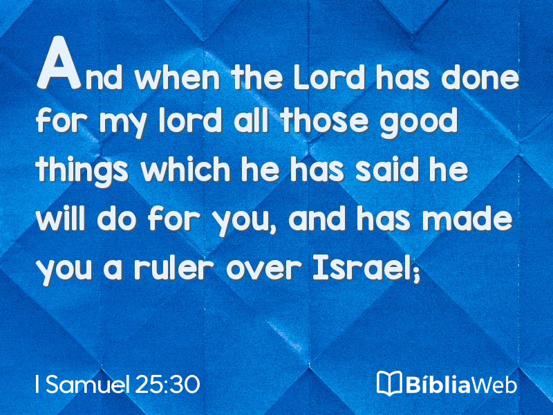 I Samuel 25:30 em imagem para compartilhar