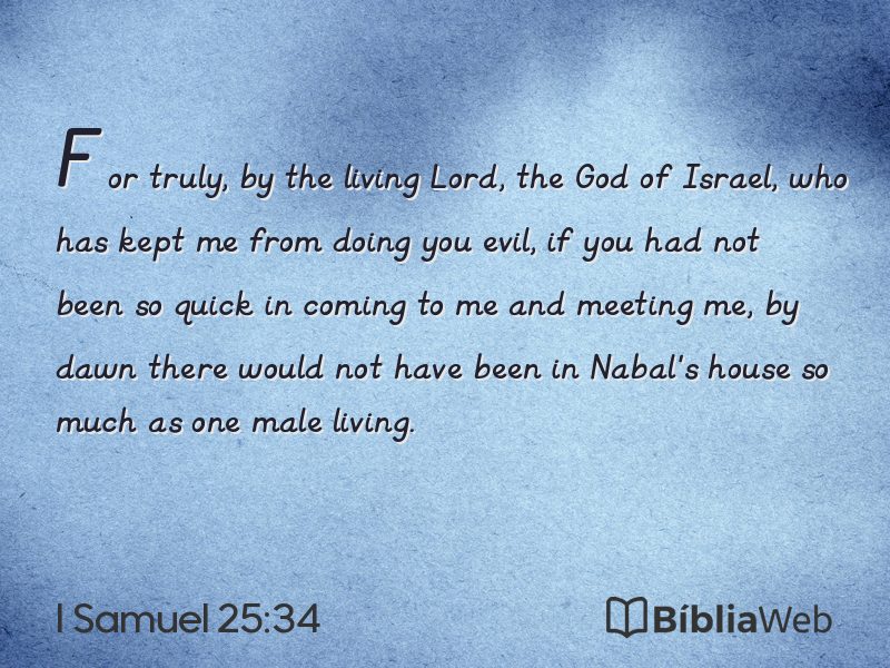 I Samuel 25:34 em imagem para compartilhar