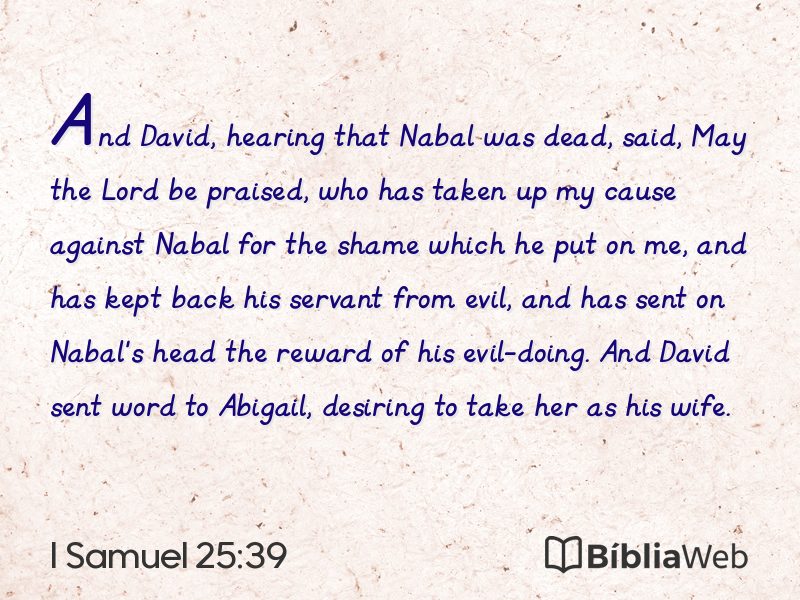 I Samuel 25:39 em imagem para compartilhar