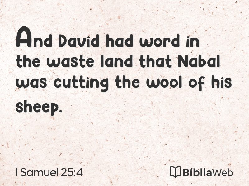 I Samuel 25:4 em imagem para compartilhar