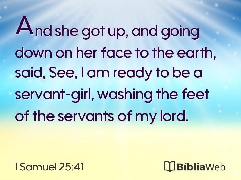 I Samuel 25:41 em imagem para compartilhar