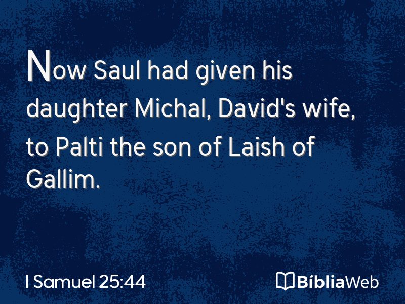 I Samuel 25:44 em imagem para compartilhar