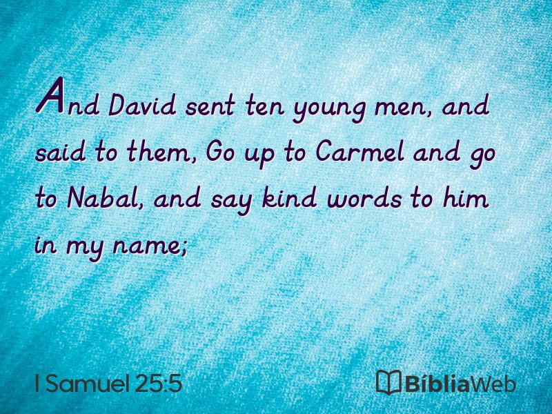 I Samuel 25:5 em imagem para compartilhar