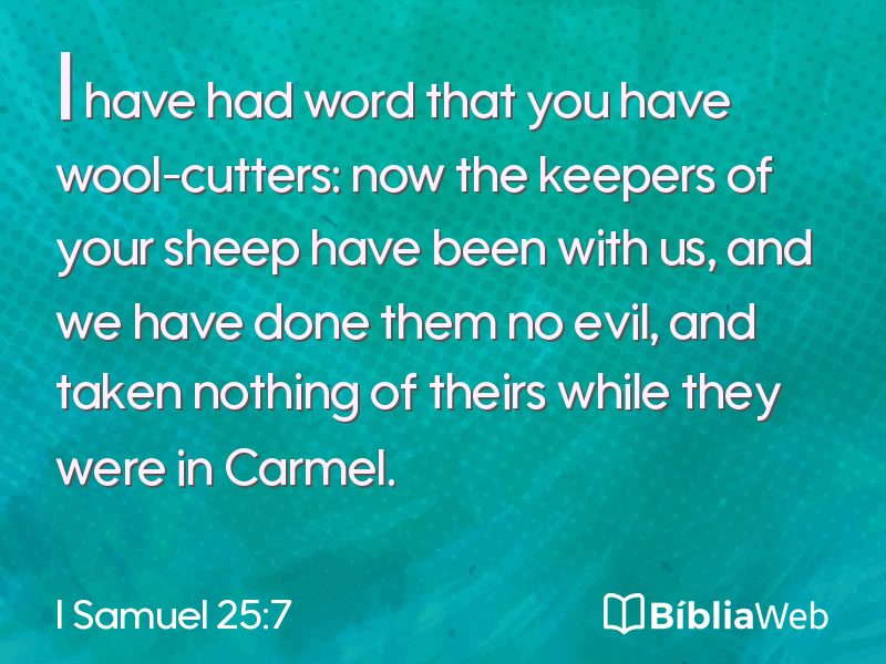 I Samuel 25:7 em imagem para compartilhar