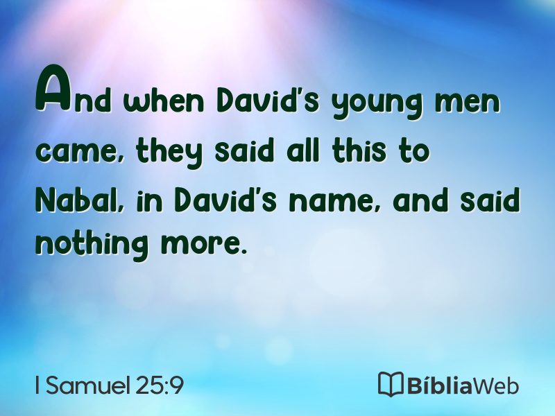 I Samuel 25:9 em imagem para compartilhar