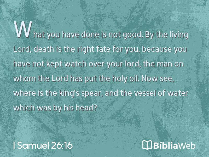 I Samuel 26:16 em imagem para compartilhar