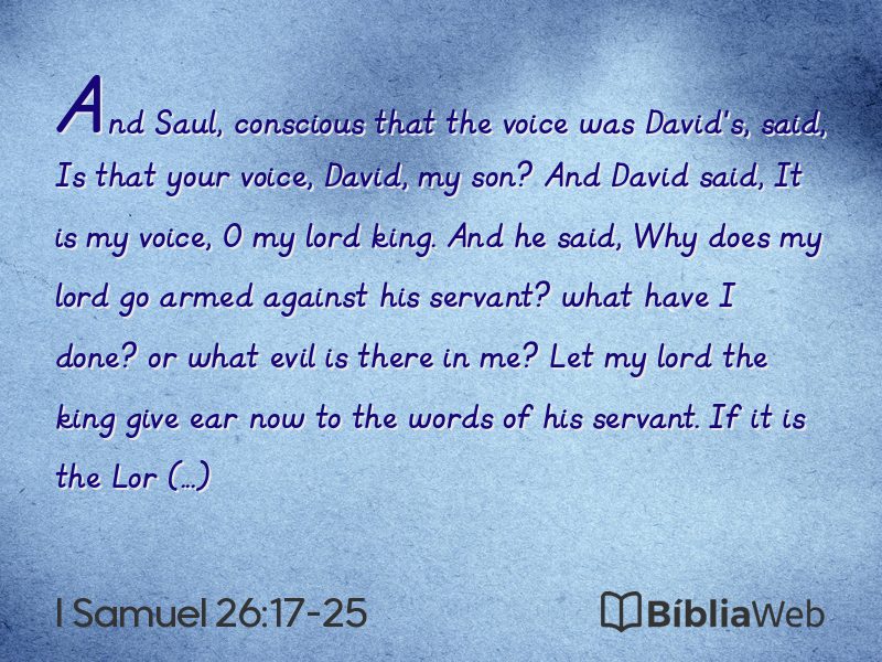 I Samuel 26:17-25 em imagem para compartilhar