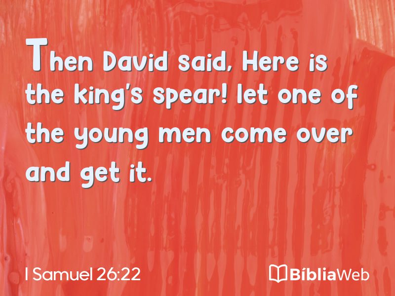 I Samuel 26:22 em imagem para compartilhar