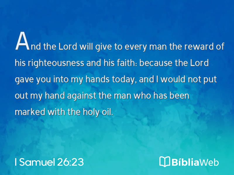 I Samuel 26:23 em imagem para compartilhar