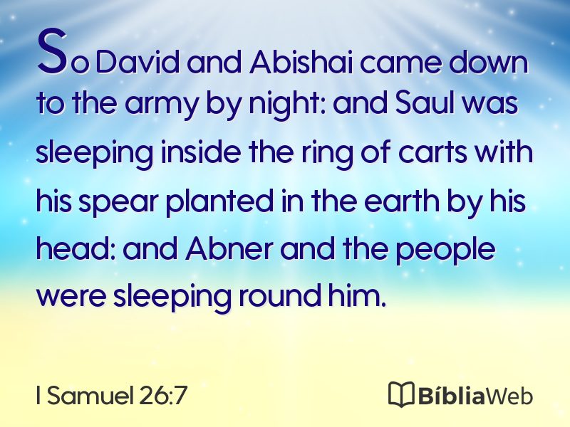 I Samuel 26:7 em imagem para compartilhar