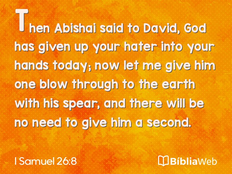 I Samuel 26:8 em imagem para compartilhar