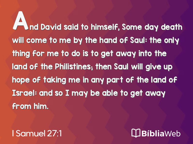 I Samuel 27:1 em imagem para compartilhar