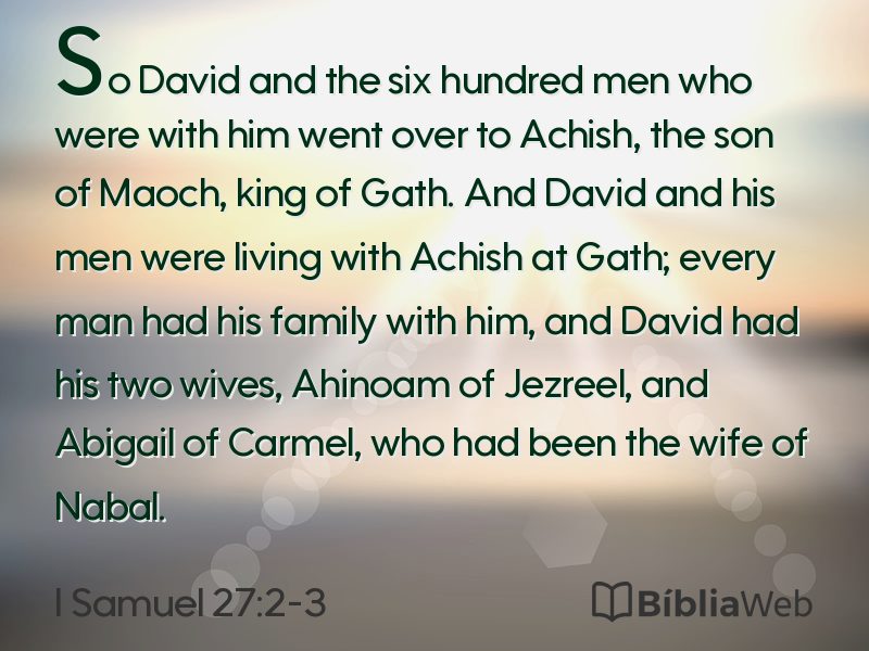 I Samuel 27:2-3 em imagem para compartilhar