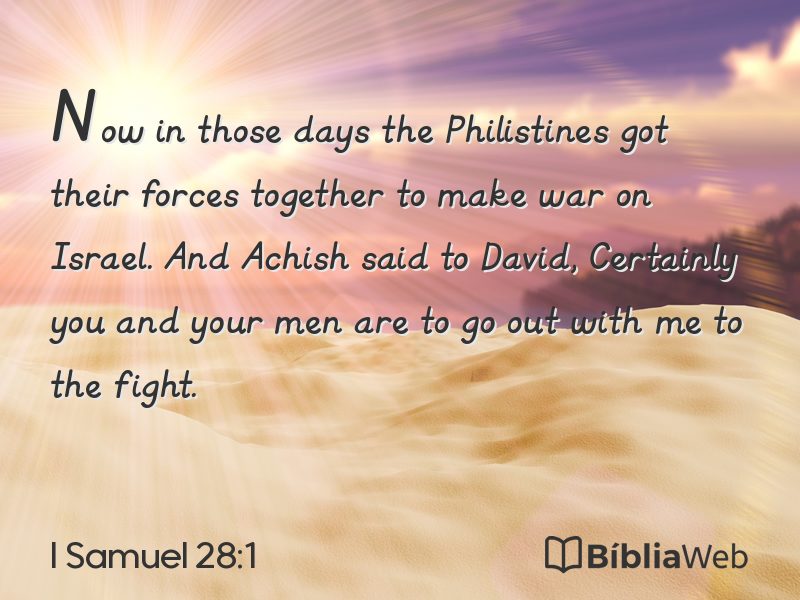 I Samuel 28:1 em imagem para compartilhar
