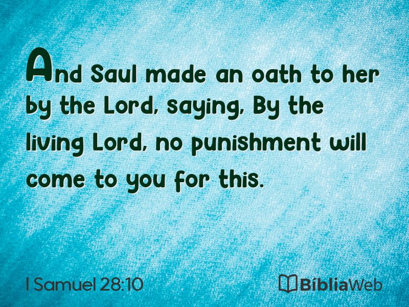 I Samuel 28:10 em imagem para compartilhar