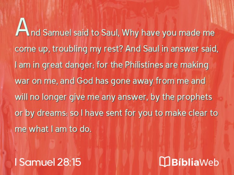 I Samuel 28:15 em imagem para compartilhar