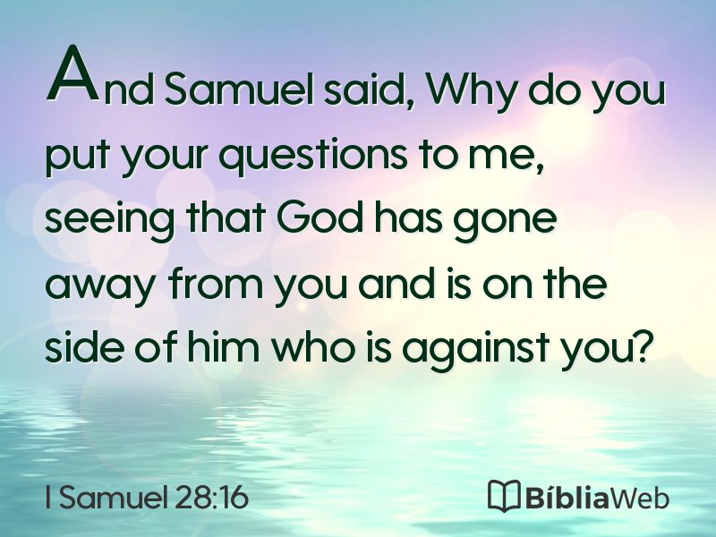 I Samuel 28:16 em imagem para compartilhar