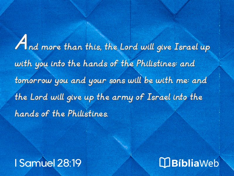 I Samuel 28:19 em imagem para compartilhar