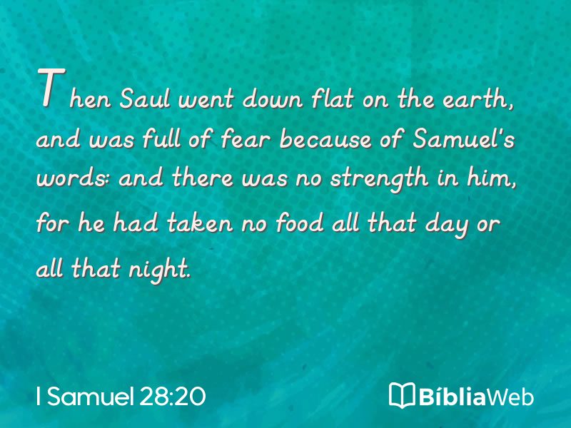 I Samuel 28:20 em imagem para compartilhar