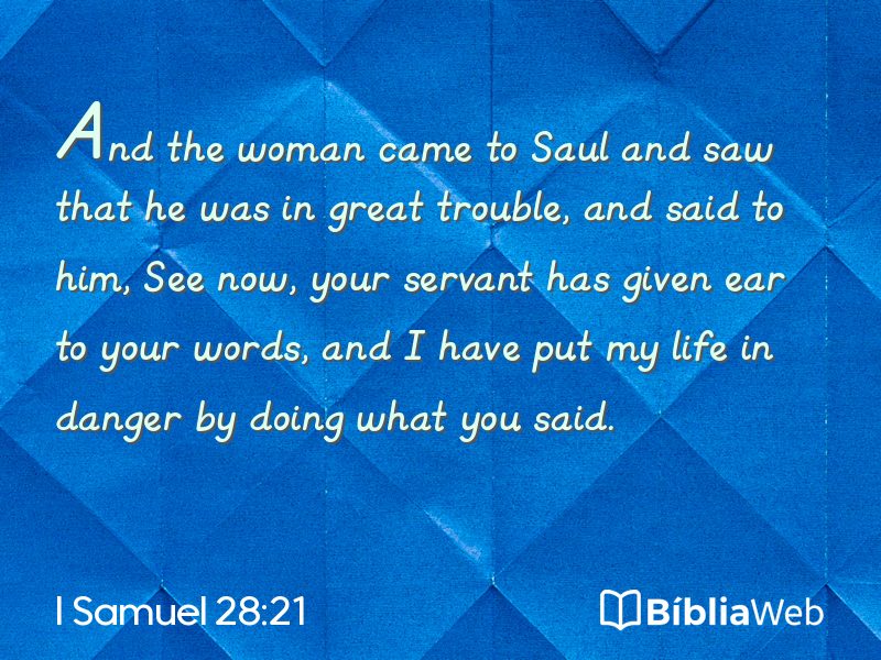 I Samuel 28:21 em imagem para compartilhar