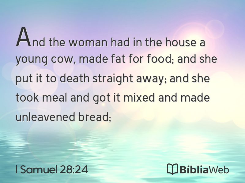I Samuel 28:24 em imagem para compartilhar