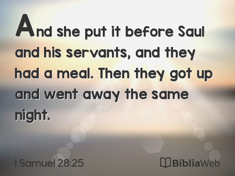 I Samuel 28:25 em imagem para compartilhar