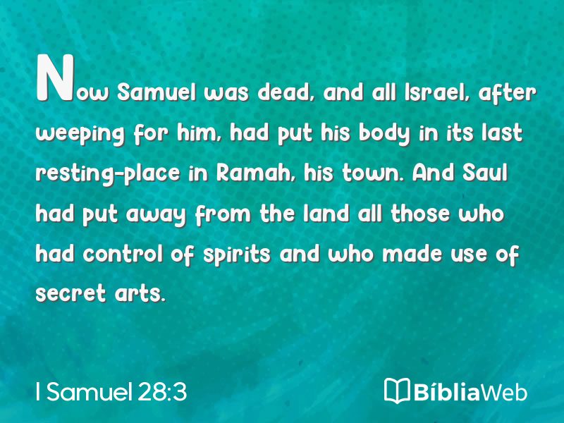 I Samuel 28:3 em imagem para compartilhar