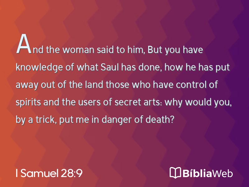 I Samuel 28:9 em imagem para compartilhar