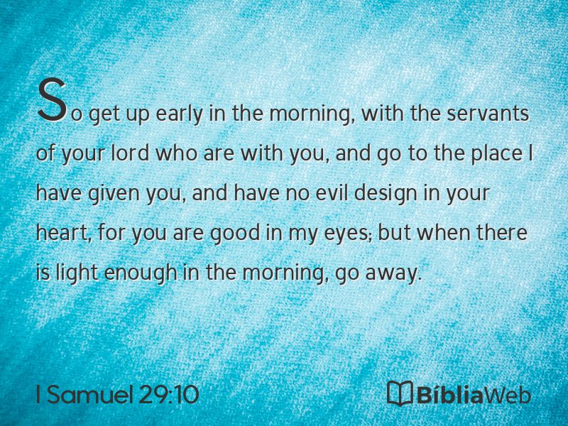 I Samuel 29:10 em imagem para compartilhar