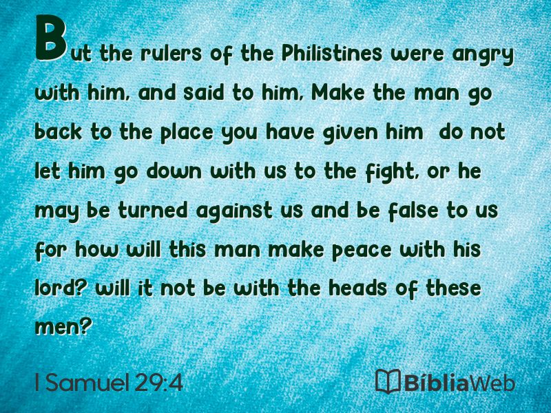 I Samuel 29:4 em imagem para compartilhar