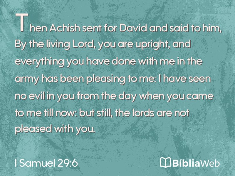 I Samuel 29:6 em imagem para compartilhar