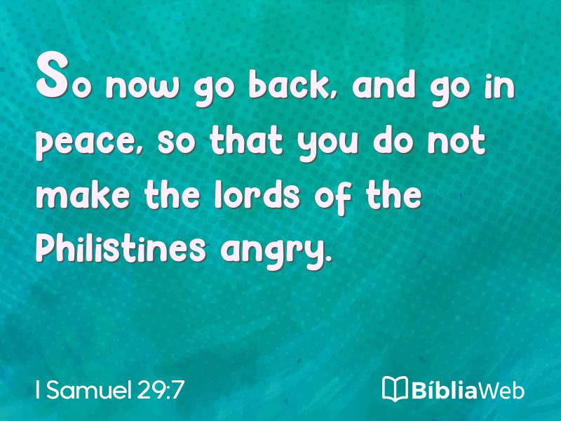 I Samuel 29:7 em imagem para compartilhar