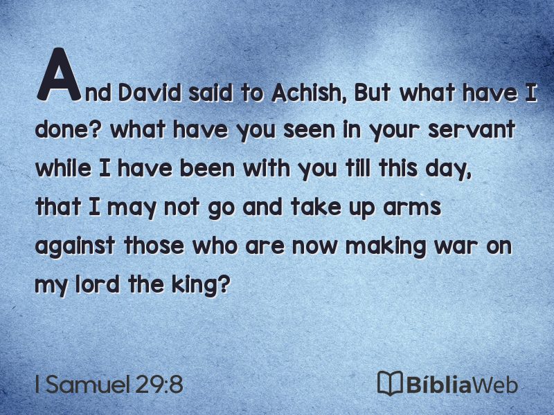 I Samuel 29:8 em imagem para compartilhar