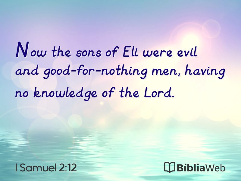 I Samuel 2:12 em imagem para compartilhar