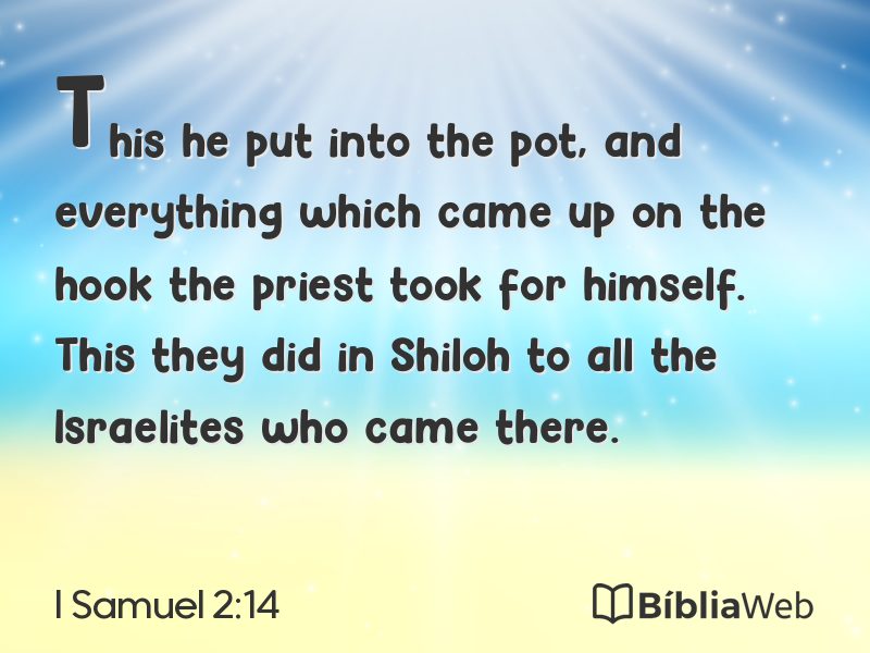 I Samuel 2:14 em imagem para compartilhar