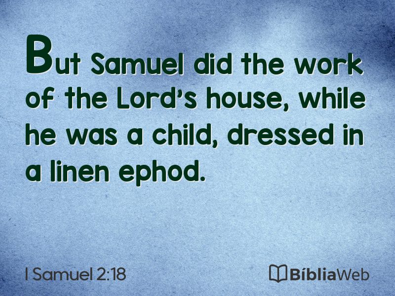 I Samuel 2:18 em imagem para compartilhar